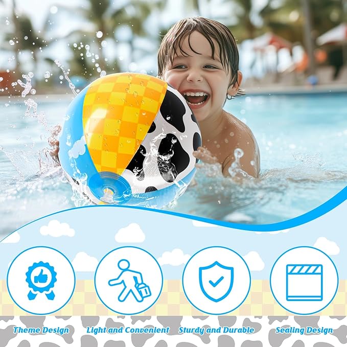 12PCS Beach Ball Set-8 Inch Toy-Inspire Game Themed Inflatable Balls for Kids Inspired by Popular Animated Movies,Perfect for Beach Party Games,Summer Pool Fun,Birthday Favors,Classroom Prizes