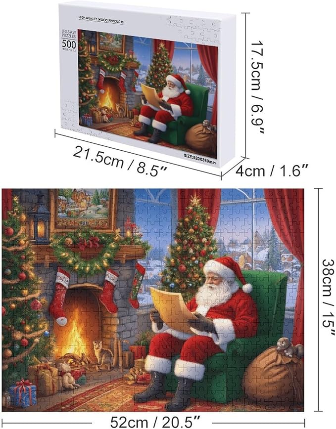Christmas - 500 Piece Jigsaw Puzzle for Adults - Challenging Puzzle Perfect for Game Nights - Finished Size is 20.5 x 15 -Gift for Christmas, Anniversary, Birthday,Family