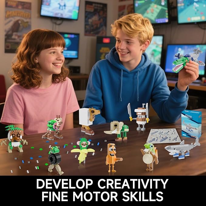 Italian Brainrot Action Figure Building Kit, Brainrot Toys, Creative STEM Construction Blocks, Collectible Desk Decor Gift for Adults & Teens 14+(Stick Figure)