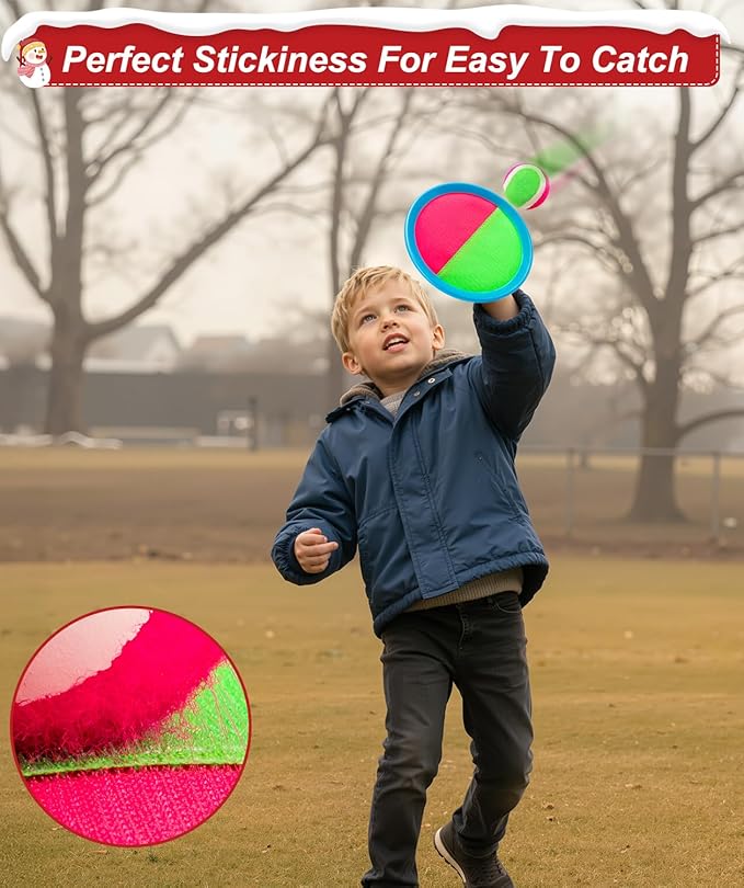 Toss and Catch Ball Game Set Easter Basket Stuffers for Kids Toddler, Toys for 3 4 5 6 7 8 Year Old Boys Girls Birthday Gift, Yard Outdoor Games for Kid Ages 4-8 8-12 Beach Pool