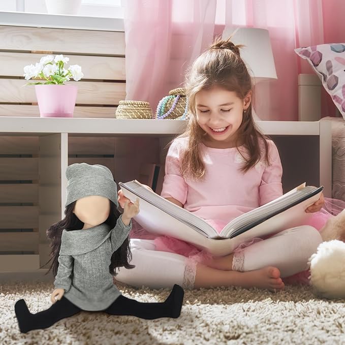 Geyoga 3 Set 12 Pcs Winter Doll Clothes 18 Inch Fashion Doll Sweater and Accessories Suit Pants Shoes Outfits for Xmas Party Birthday Gifts, Dolls are Not Included
