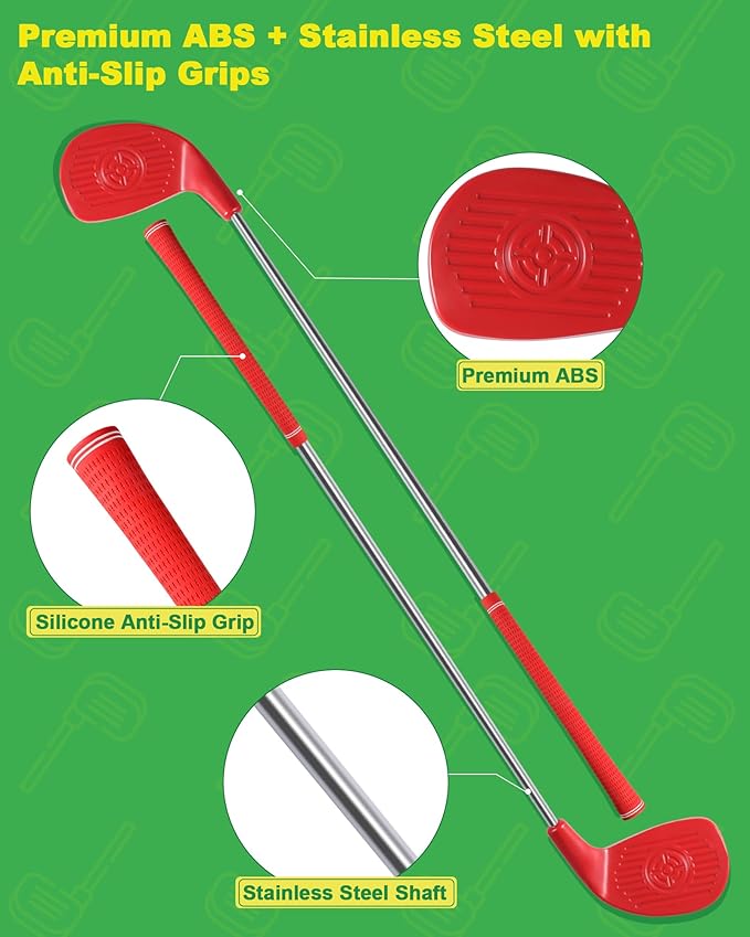 ASONA Backyard Golf Game Clubs Set of 2 for Adults - Perfect for Outdoor Yard Beach Lawn Social Fun 36” Standard Length Size with Plastic Oversized Club Head for Father’s Day Birthday Gift Idea