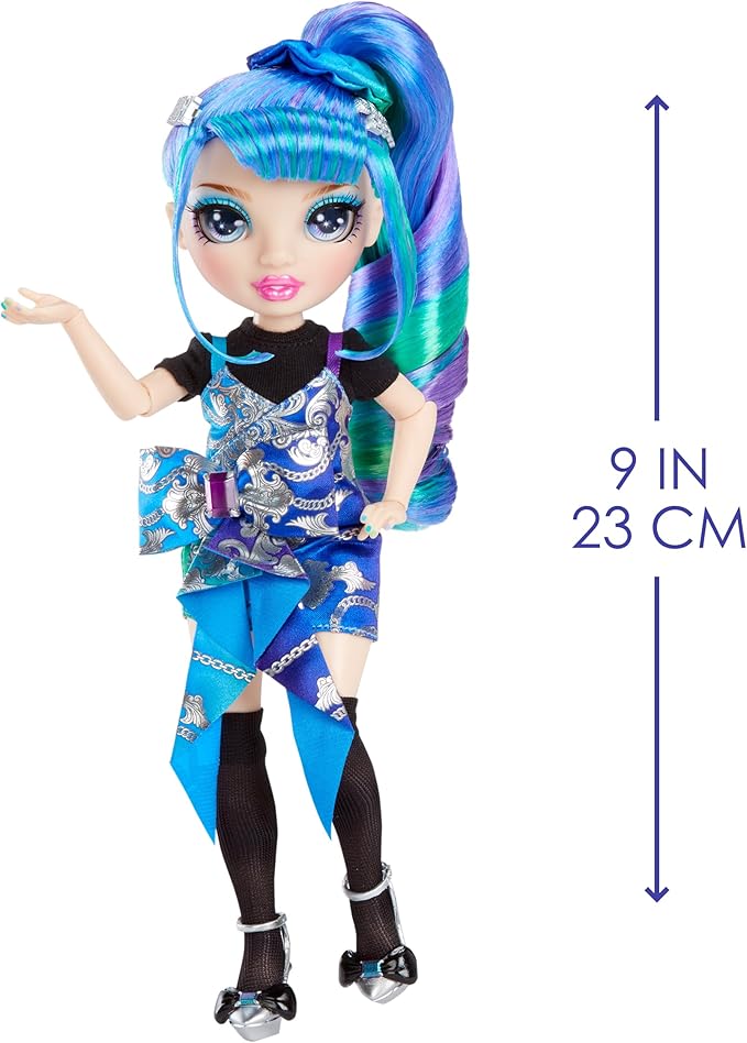 Rainbow High Junior High Special Edition Holly De’Vious - 9" Blue and Green Posable Fashion Doll with Accessories and Open/Close Soft Backpack. Great Toy Gift for Kids Ages 4-12