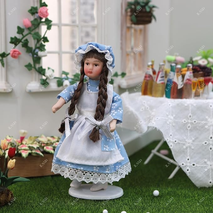 iland Victorian Dollhouse People for 1 12 Scale Accessories 6 inch Miniature Dolls for Dollhouse Little People Figures Doll House Set Cute Realistic