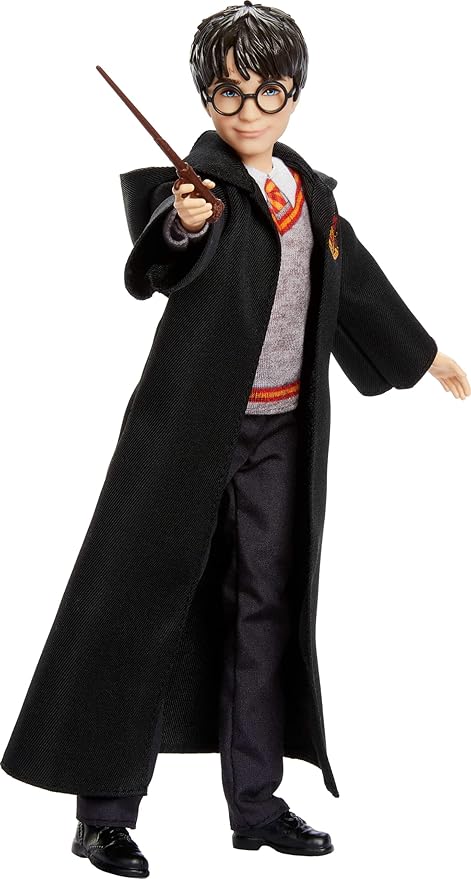 Mattel Harry Potter Toys, Harry Potter Fashion Doll in Removable Signature Hogwarts Uniform with Wand Accessory, Inspired by The Movie