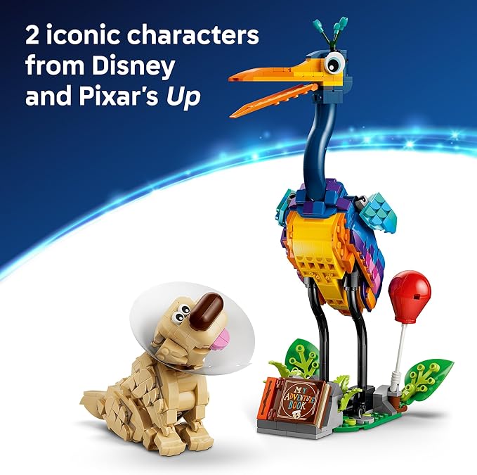 LEGO Disney and Pixar Kevin & Dug Building Toy - 'Up' Movie Set for Girls & Boys, Ages 9+ - Disney Gift for Kids & Fans - Kids Bedroom or Desk Decor - 43290