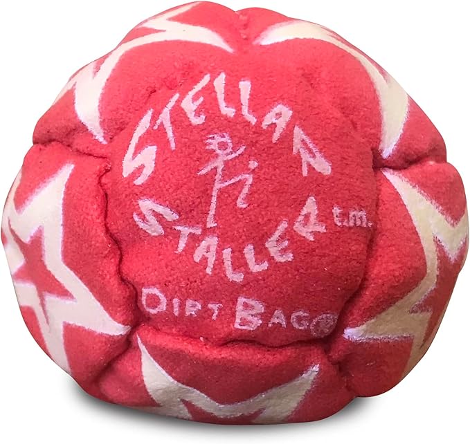 DIRTBAG All Star Footbag 3 Pack with Pouch, 100% Handmade, Premium Quality, Bright Vivid Colors, Signature Carry Bag