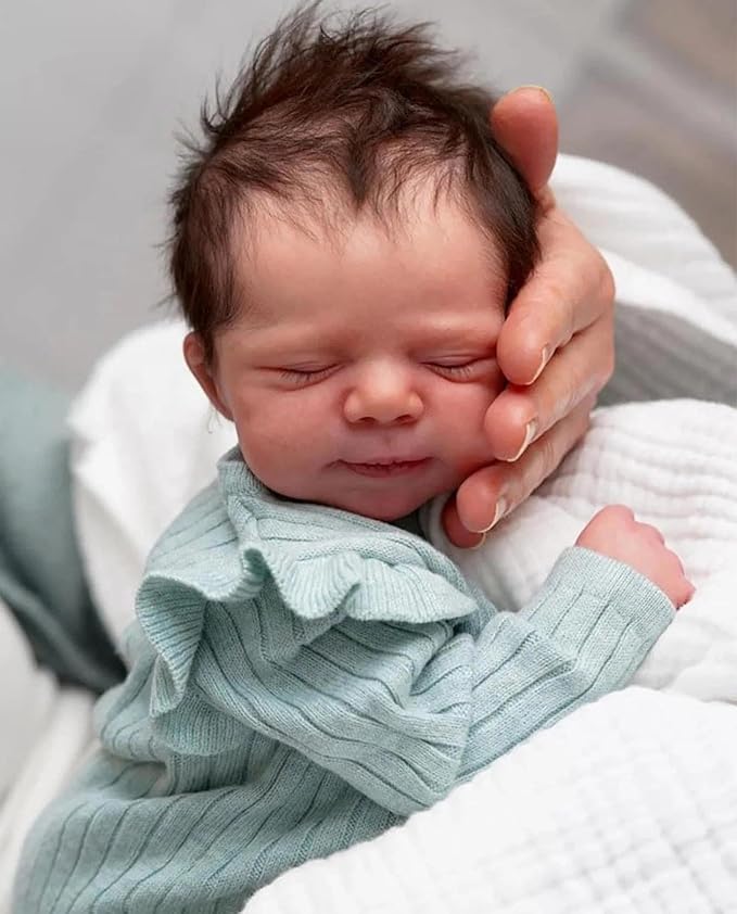 Zero Pam Reborn Baby Dolls, Silicone Baby Doll,18-inch Silicone Babys Dolls with Soft Cloth Body,Posable 3D Skin Realistic Babies,Real Life Babies,Life-Like Newborn with Accessories,Sleeping Newborn
