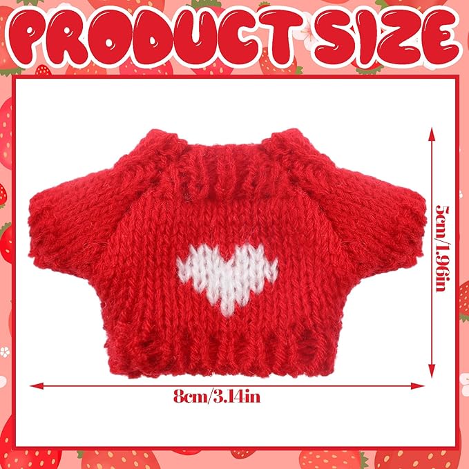 Bencailor 10 Pieces Small Doll Clothes Set 3.14 x 1.96 Inches Doll Sweaters Fit 5-9 Inches Various Styles of Small Dolls(Adorable Style)