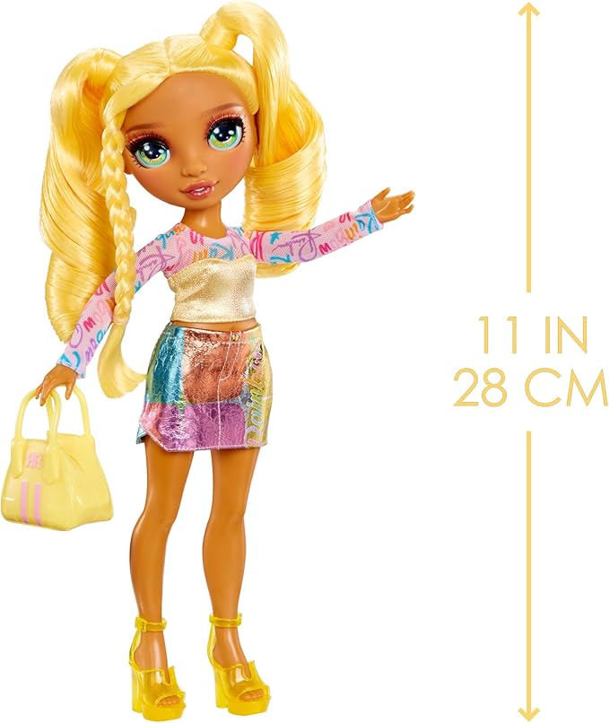 Rainbow High My Fashion Style Sunny, Yellow 11" Fashion Doll with Statement Outfit, Stylish Handbag, Great Toy Gift for Girls Kids Ages 4-12 Years