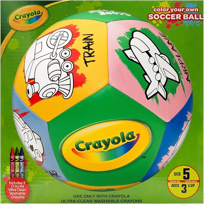 Crayola Official Soccer Ball - Unisex Kids - CRAY203BL Transportation Size 5