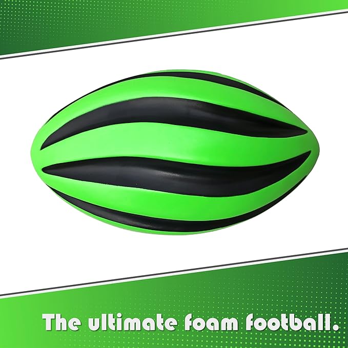 Spiral Foam Football - Soft Foam Football for Kids - 9 Inches - American Football - 1 Each