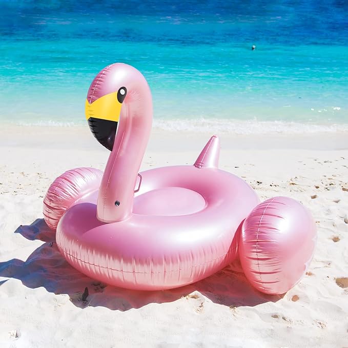 Jasonwell Giant Inflatable Flamingo Pool Float with Fast Valves Summer Beach Swimming Pool Floatie Lounge Floating Raft Outdoor Party Decorations Toys for Adults (XL)