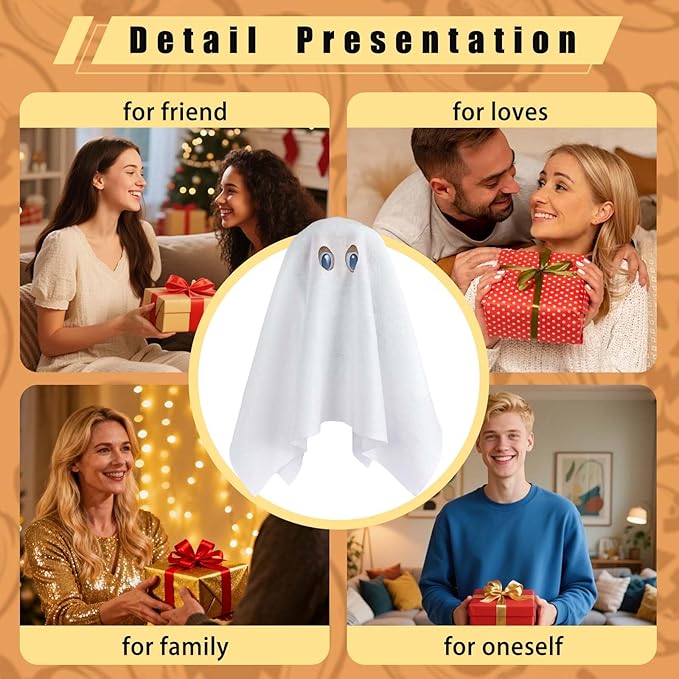 Ghost Clothes for 6.7 Inch (17cm) Dolls（NO Doll）,One-piece Halloween-Themed Costume，Perfect for Collectors Dress-Up Halloween, Christmas, and Birthday Gifts