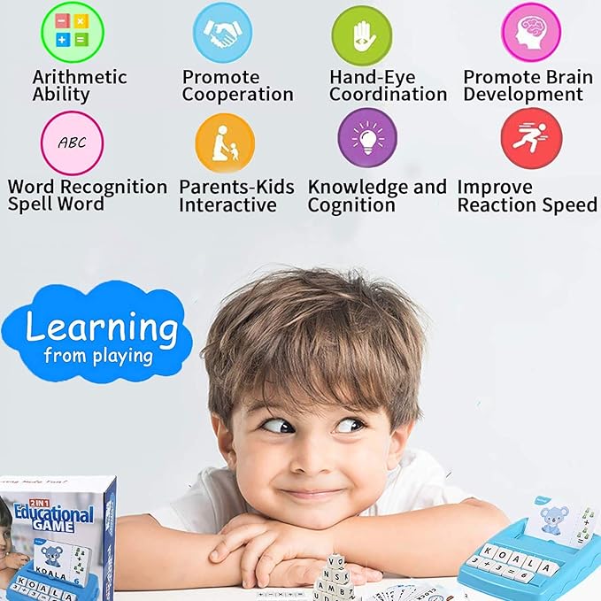 Learning Educational Toys 2 in 1 Matching Letter and Number Games for Boys and Girls Sight Words Recognition Flash Cards Kindergarten Teaching Tools Preschool Learning Materials for Kids Ages 3-7