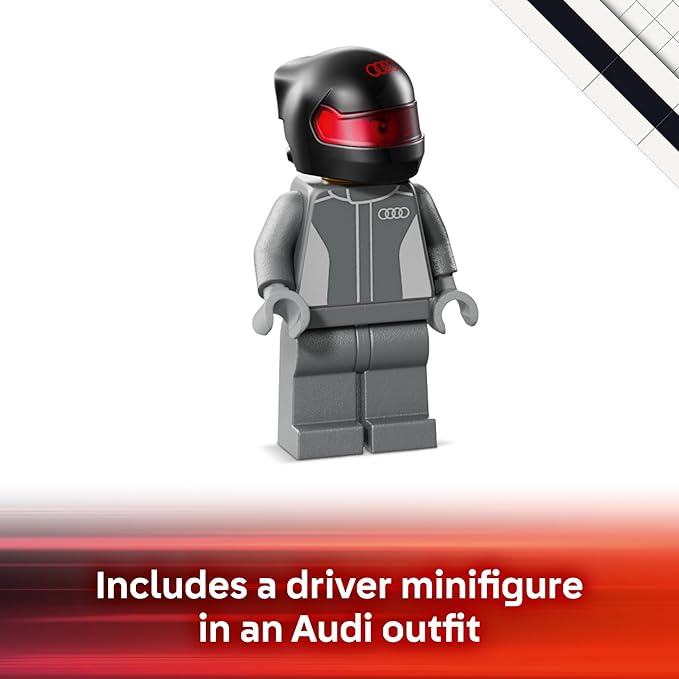 LEGO Speed Champions Audi Revolut F1 Team R26 Race Car Toy - Building Sets for Boys & Girls, Ages 10+ - F1 Car Kit for Display or Play - Gift for Birthdays - 77259