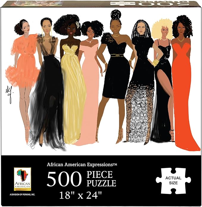 African American Expressions - Sister Friends Puzzle - 500-Piece Inspirational African American Jigsaw Puzzle for Adults | Celebrating Black Culture and Sisterhood