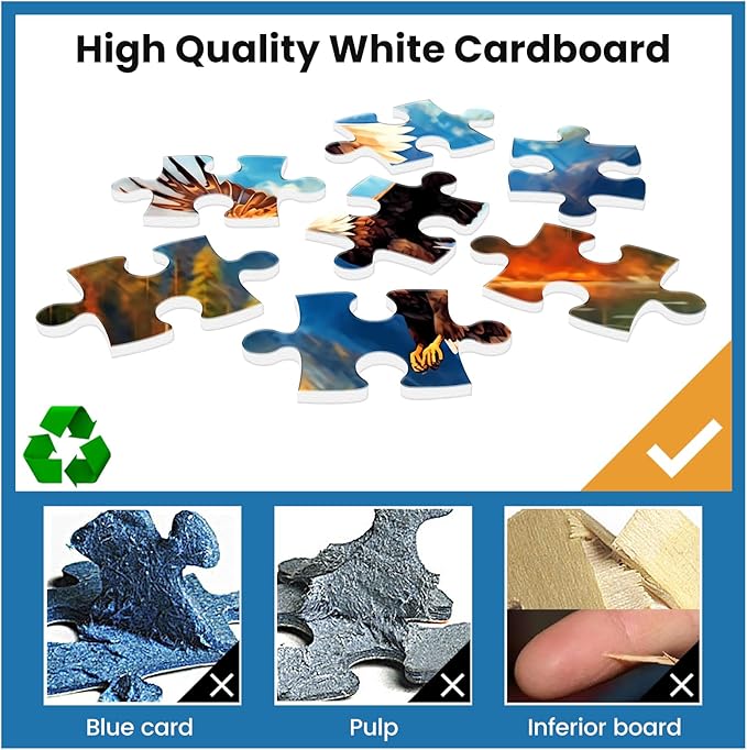 500 Piece Puzzle for Adults, Jigsaw Puzzles Eagle Puzzles Games 500 Pieces and Up for Adult Elderly Great Gift Family Games 20.5"X15"