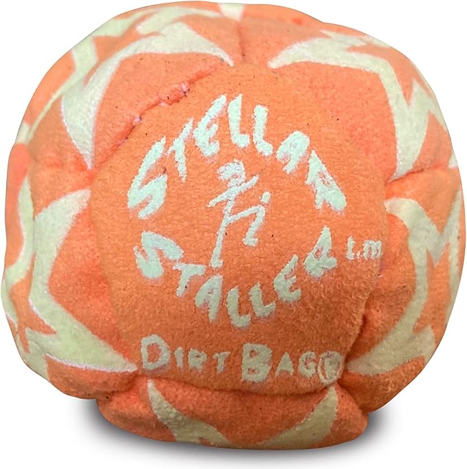 DIRTBAG All Star Footbag 3 Pack with Pouch, 100% Handmade, Premium Quality, Bright Vivid Colors, Signature Carry Bag