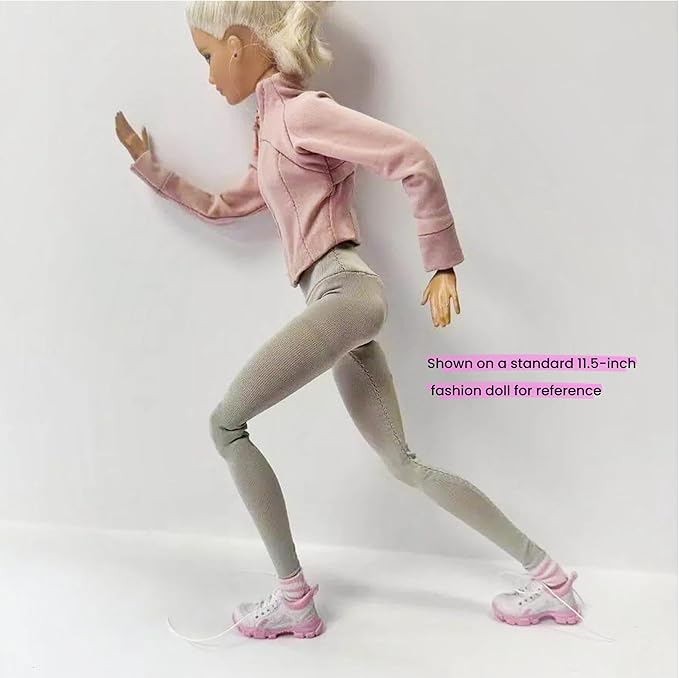 Fashion Doll Workout Set, Yoga setfitness Athletic Jacket with Leggings and Shoes, Compatible with 11.5-12 inch Fashion Doll 1/6 Scale Accessories