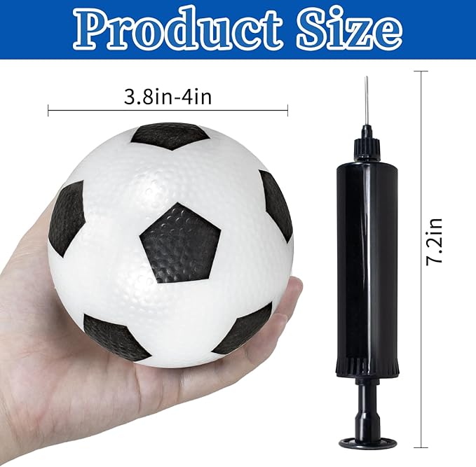 12 Pack Soccer Balls, Inflatable 4'' Mini Soccer Ball for Kids Toddlers Indoor Outdoor Sports Games Beach Garden Playground Balls Football for Boys Girls Gift and Party Favors