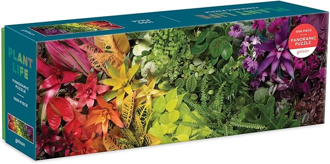 Galison Plant Life Panoramic Puzzle, 1000 Pieces, 39” x 14” – Plant Jigsaw Puzzle Featuring an Elongated & Colorful Landscape Photograph – Thick, Sturdy Pieces, Challenging Family Activity