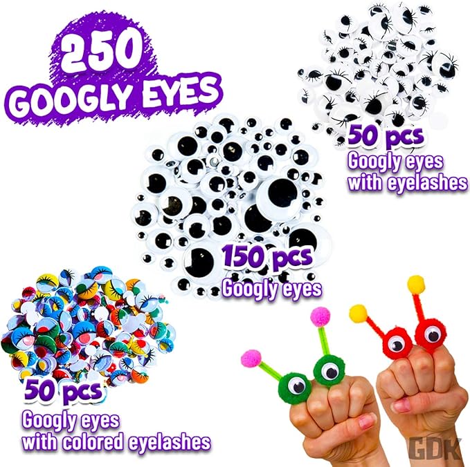 GoodyKing Arts and Crafts Supplies for Kids - 1170Pcs+ Craft Art Supply Kit for Toddlers Kids Craft Supplies & Materials Age 4 5 6 7 8 9 - Christmas D.I.Y. Crafting School Supplies