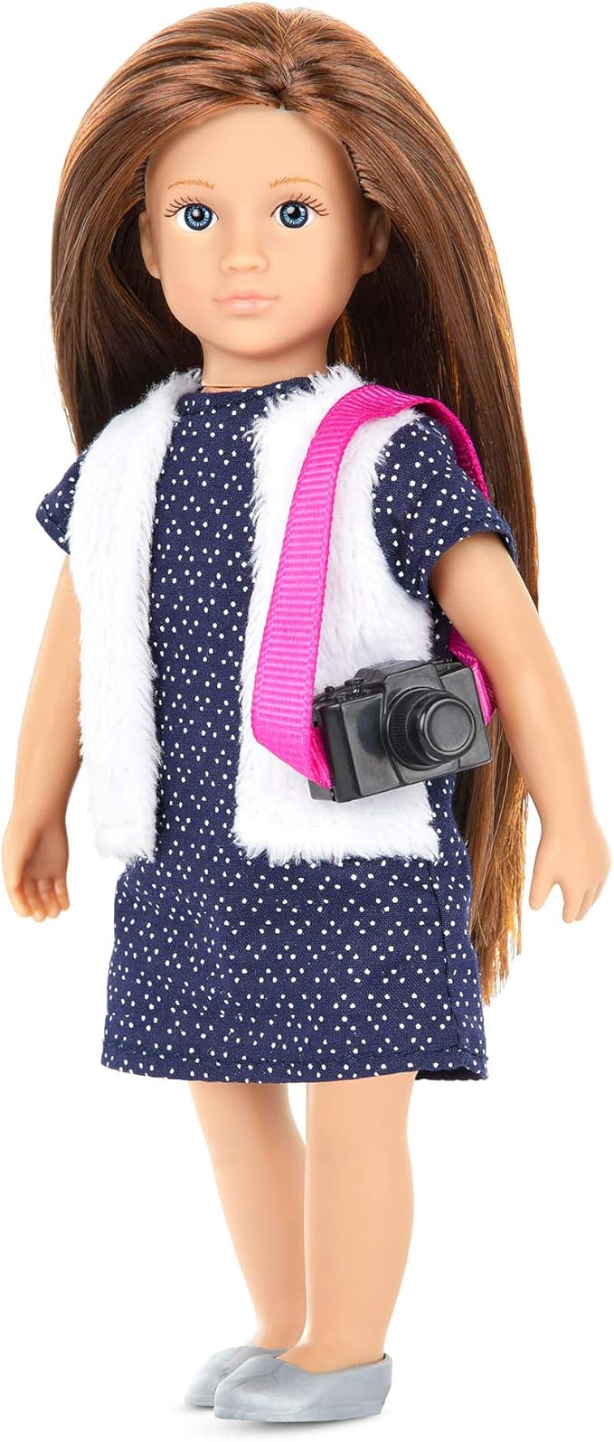 Lori – 6-Inch Mini Travel Doll with Accessories – Clothes, Shoes & Camera– 3+ Years– Rosalie
