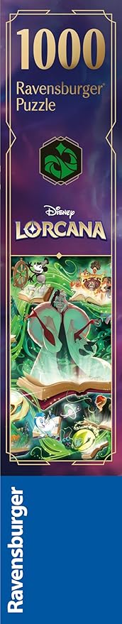 Ravensburger Disney Lorcana - Glimmers of The Realm: Emerald 1000 Piece Jigsaw Puzzle | Premium Quality Made in Europe | FSC Certified Materials