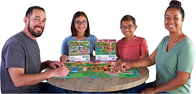 RoseArt - Home Country - Dozing Bear Lodge - 1000 Piece Jigsaw Puzzle for Adults