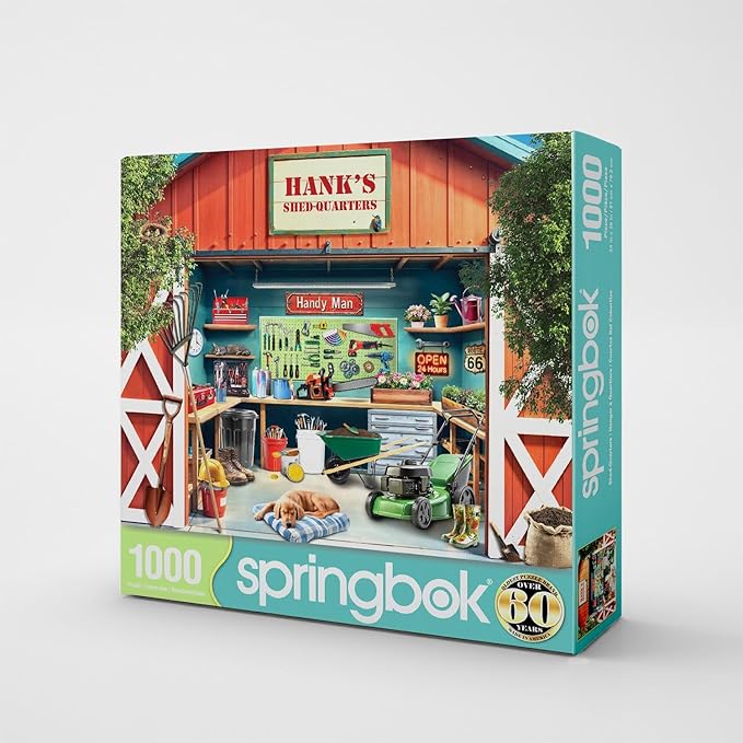 Springbok Shed-Quarters 1000 Piece Jigsaw Puzzle for Adults - Garden Shed - Unique Cut Pieces - Made in USA
