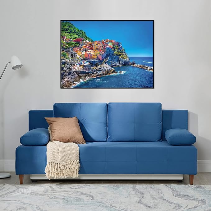 Jigsaw Puzzles 1000 Pieces for Adults Cinque Terre Italy Landscape Puzzle Natural Scene Hard Puzzles for Adults Teens Kids Interactive Toy Brain Teaser