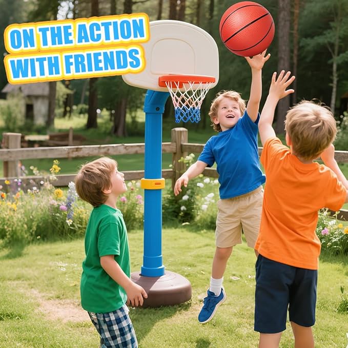 Dilabnba 8" Mini Rubber Replacement Basketballs for Basketball Hoop/Pool, Kids Toddler Soft Beach Bouncy Ball Sports Party Game, Junior Balls Indoor Outdoor Arcades Games, Lightweight (4PCS)