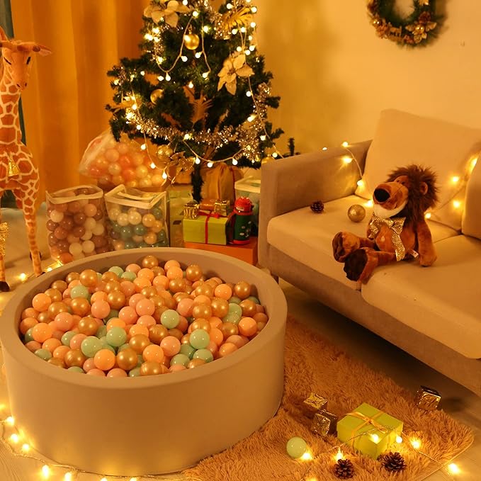 Realhaha Ball Pit Balls 50 100 200 500, Star Shapes for Babies Kids Playpen Plastic Balls for Babies Ball Pool Puppy Playballs
