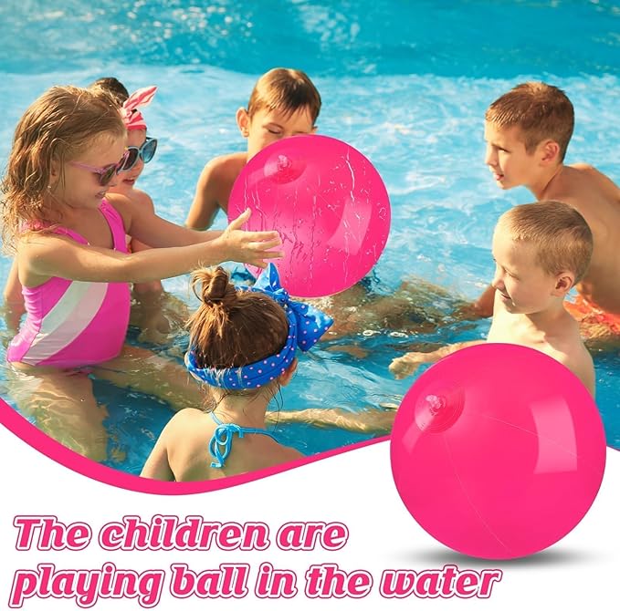 10 Pack Beach Ball - 12Inch Blow Up Beach Ball Party Supplies for Kids, Inflatable Floating Balls for Summer Pool Parties, Outdoor Activities & Birthday Decorations