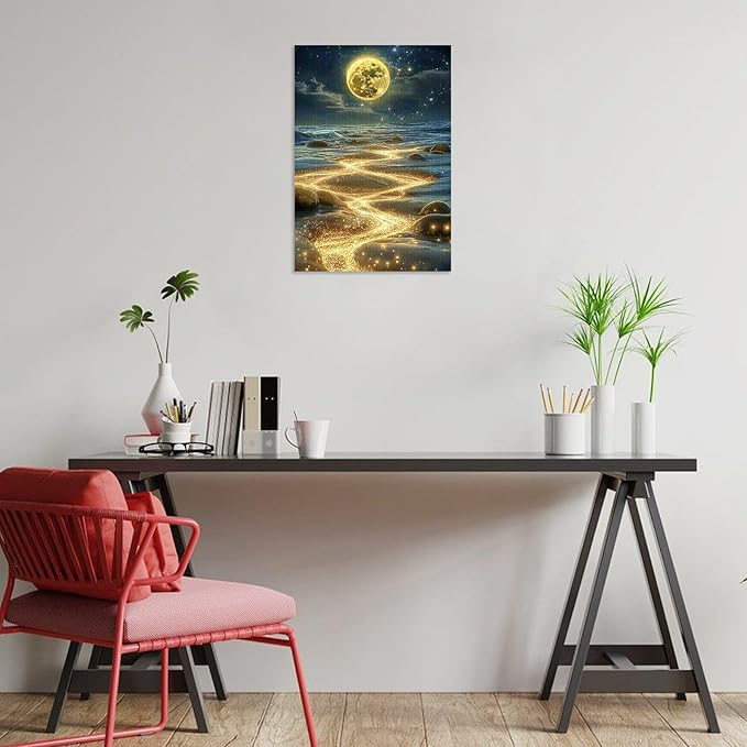 Great Jigsaw Puzzles for Adults 300 Pieces Moon Beach Puzzles for Adults Toys Gift Family Decoration Kids Puzzle