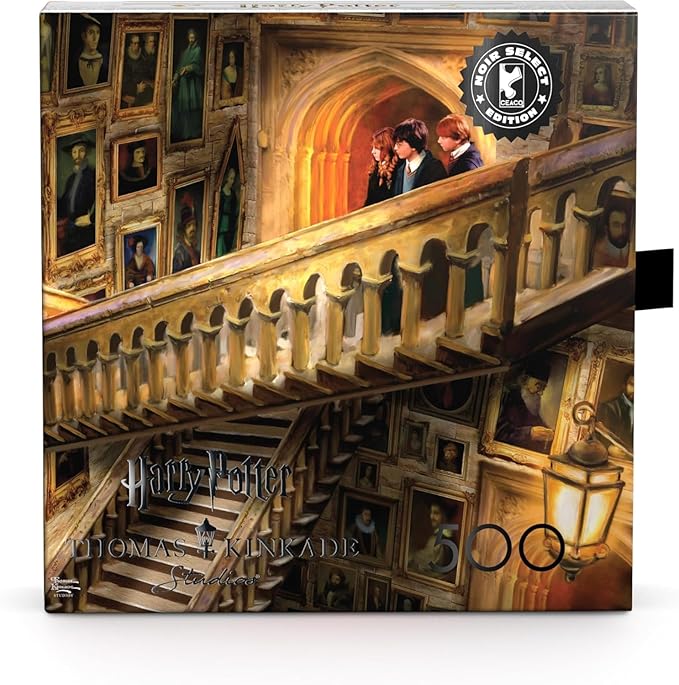 Ceaco - Silver Select - Thomas Kinkade Harry Potter - Grand Staircase - 500 Piece Jigsaw Puzzle for Adults - Challenging Puzzle Perfect for Game Nights