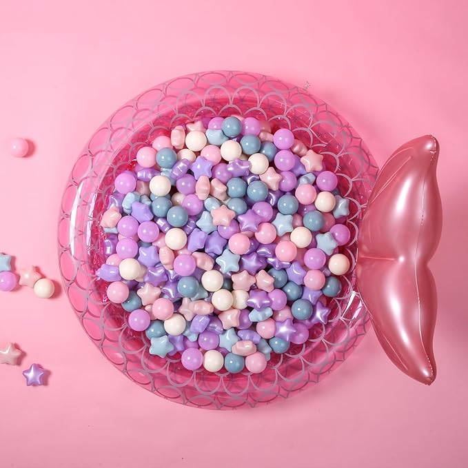 GOGOSO Ball Pit Balls for Toddlers Phthalate-Free BPA-Free Non-Toxic Crush Proof Soft Plastic Play Balls Baby Kids Shape Tent Pool Playhouse Playpen Party Decor, Pink+Purple+Blue,200PCS