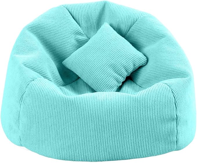 Doll Car Seat Compatible with Labubu, Handmade Bean Bag Chair for 5.9-6.7 inch Doll, Anti-Slip Bottom, Cute Doll Accessories for Display, Fans&Collectors Gifts, Durable Corduroy Fabric (Lake Green)