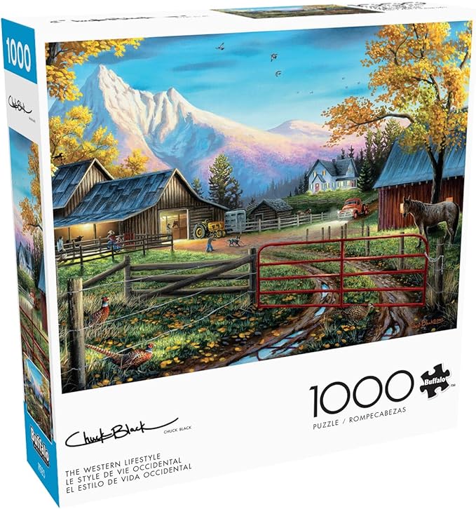 Buffalo Games - Country Life - Charles Black - The Western Lifestyle - 1000 Piece Jigsaw Puzzle for Adults - Challenging Puzzle Perfect for Game Nights - Finished Size is 26.75 x 19.75