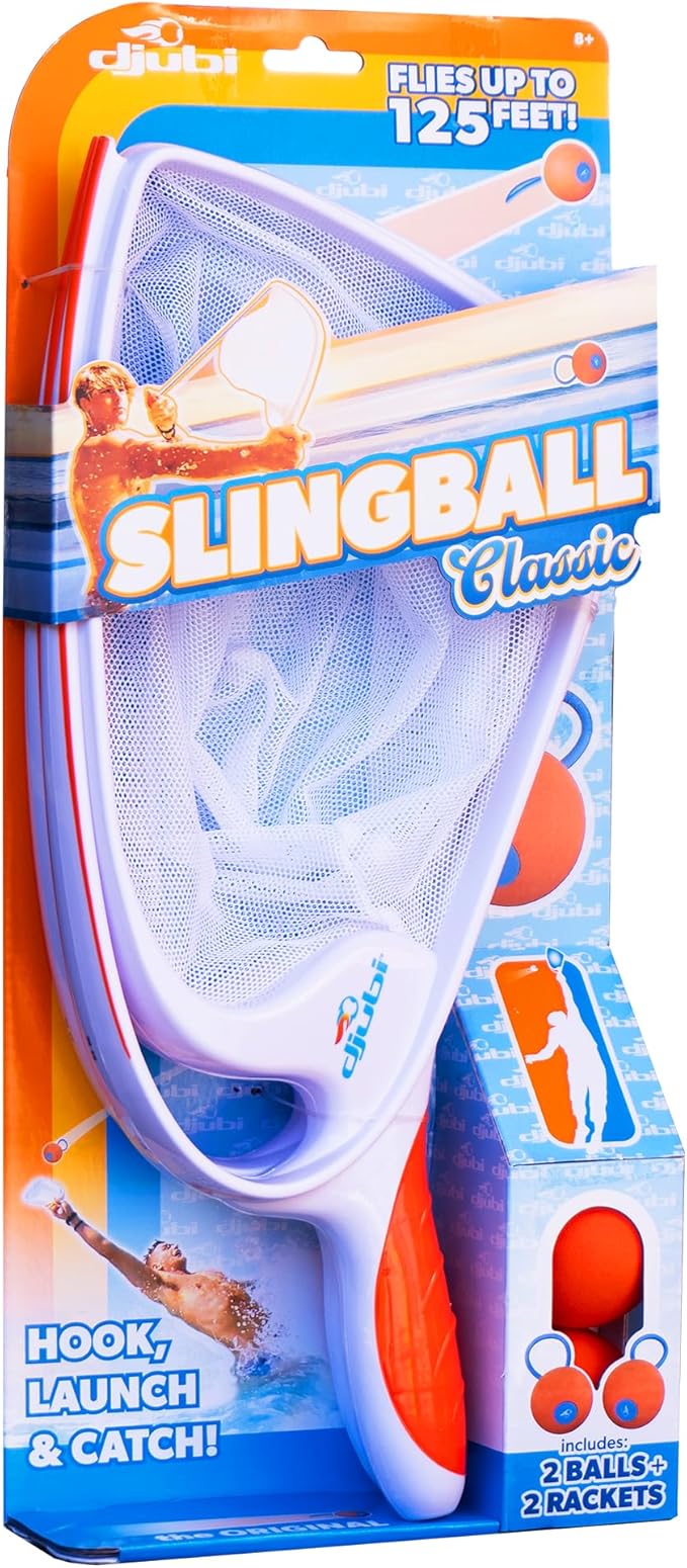 Djubi Slingball, Best Gifts for Kids and Teens All Ages 8 & Up - Slingshot Outdoor Beach, Lawn, & Tailgating Family Game - Toys Gifts for 8 9 10 11 12 13 Year Old Boys - Classic