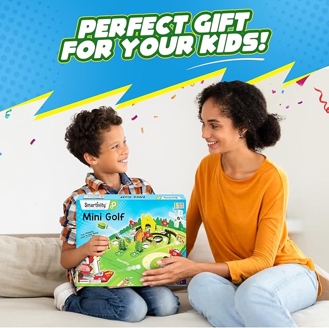 Smartivity Mini Golf Table Top Game for Kids Ages 6 to 12 | Build & Play with Your Own Golf Course | Birthday Gift for Smart Kids | DIY STEM Toys for Boys & Girls 6,7,8,9,10,11,12 Years Old