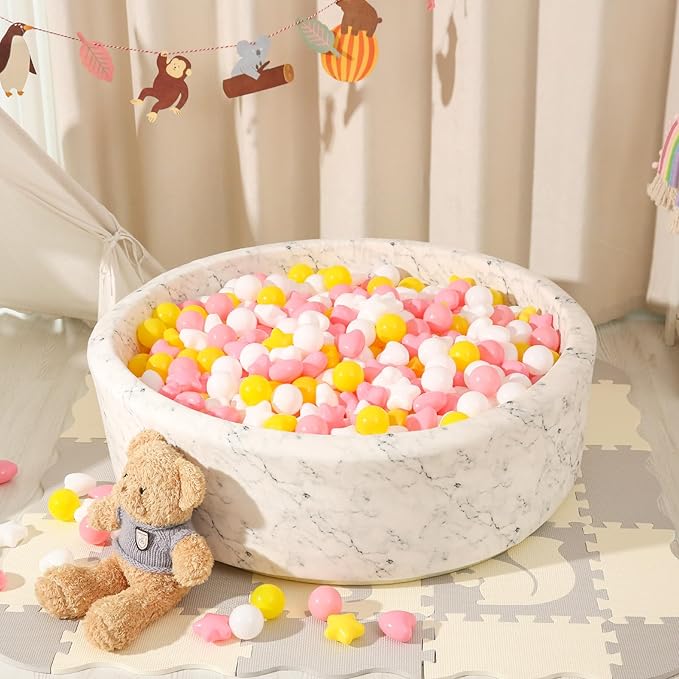 Star Ball Pit Balls for Toddlers -200pcs Macaron Soft Plastic Balls Phthalate Free BPA Free Crush Proof Play Balls Play Tent Pool Playhouse Playpen Party Decoration.