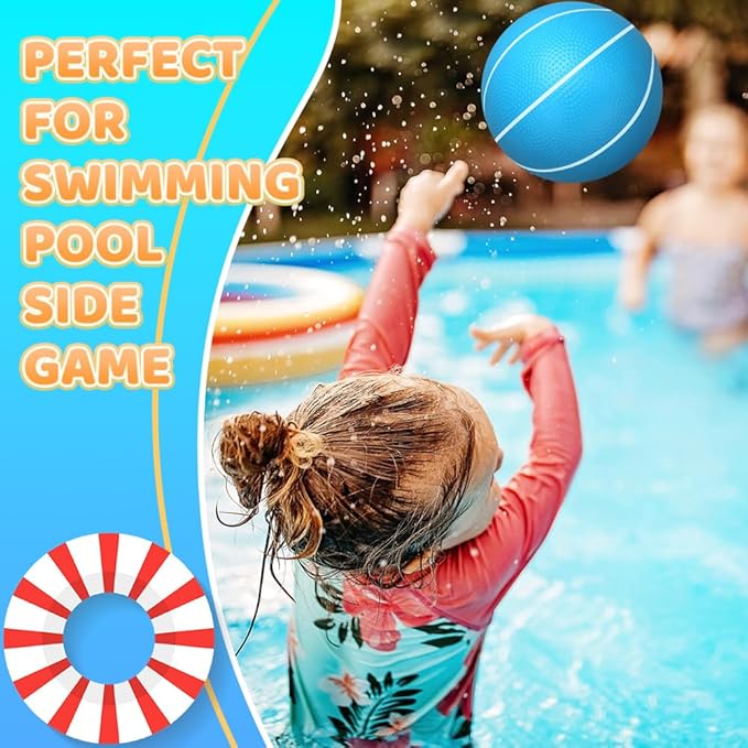6 INCH PVC Mini Basketball for Indoor Mini Hoops, Soft 6" Rubber Replacement for Over Door Hoops, Ideal for Adults & Kids
