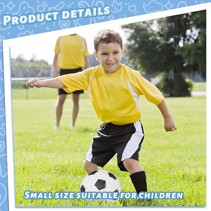 LovesTown 4-Pack Sports Balls, 5-Inch Soccer, Basketball, Playground Balls & 7 Inch Footballs for Toddlers with Pump Indoor Outdoor Toys Birthday Party Favors for Kids