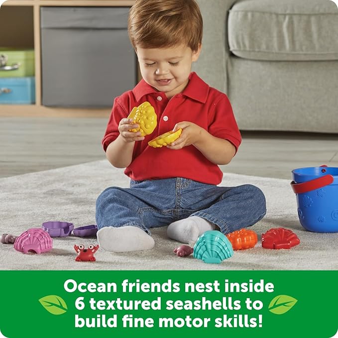 Learning Resources Ocean Emotions Seashells, Ocean Animals Figures, Seaside Game, Sand Toys, Sensory Toys, Sensory Bin, Toddler Outdoor, Preschool Classroom Must Haves, Montessori