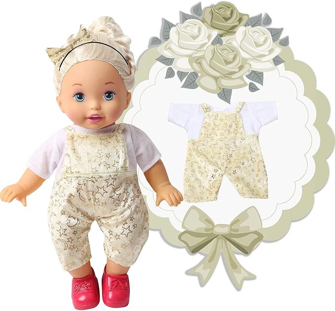 NA BOBO Clothes Set of 6 for 12-14-16 Inch Alive Lovely Baby Doll Clothes Dress Outfits Costumes Dolly Pretty Doll Cloth Handmade Girl Christmas Birthday Gift