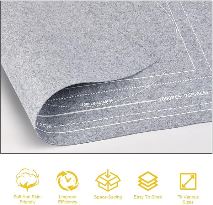 Ainiv Jigsaw Puzzle Mat Roll Up 1500 Pieces, 46" x 26" Portable Felt Puzzles Board with Travel Storage Bag, Jigsaw Saver Pad Keeper for Adults Teens, Gray