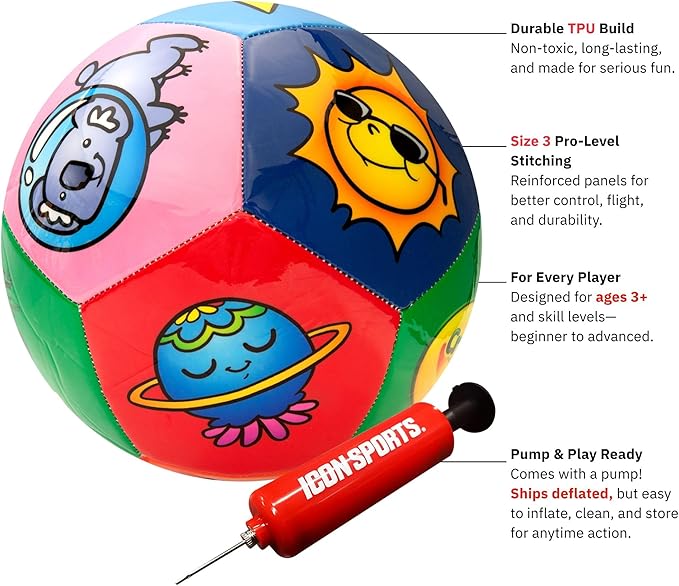 Crayola Official Soccer Ball - Unisex Kids - Space Size 3