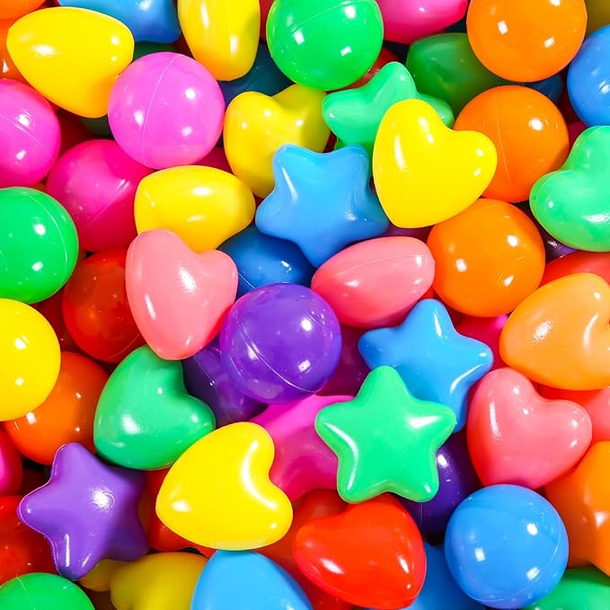 STARBOLO Star Ball Pit Balls for Toddlers -200pcs Phthalate Free BPA Free Crush Proof Play Toy Balls Play Tent Pool Playhouse Playpen Party Decoration.